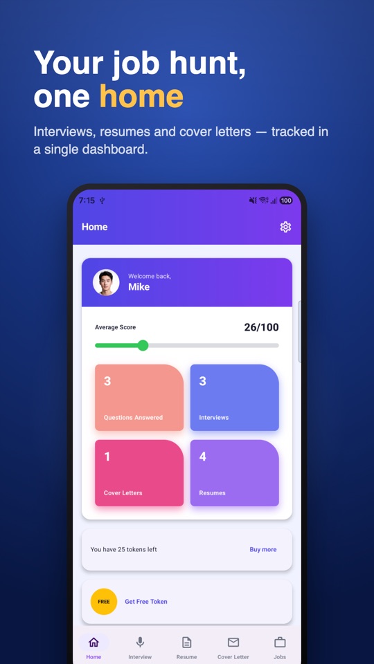 intervAI dashboard screen