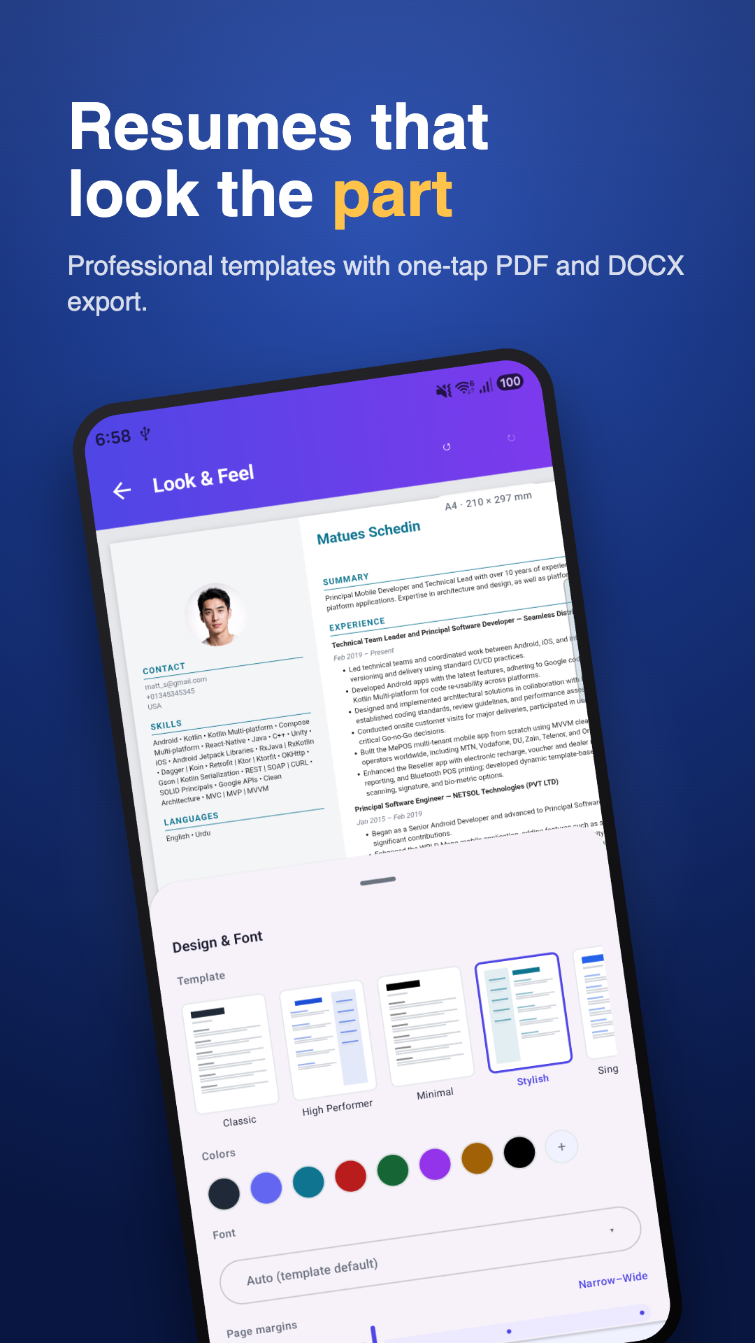 Resume Editor
