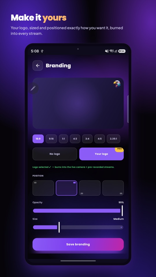 MiniStream Branding